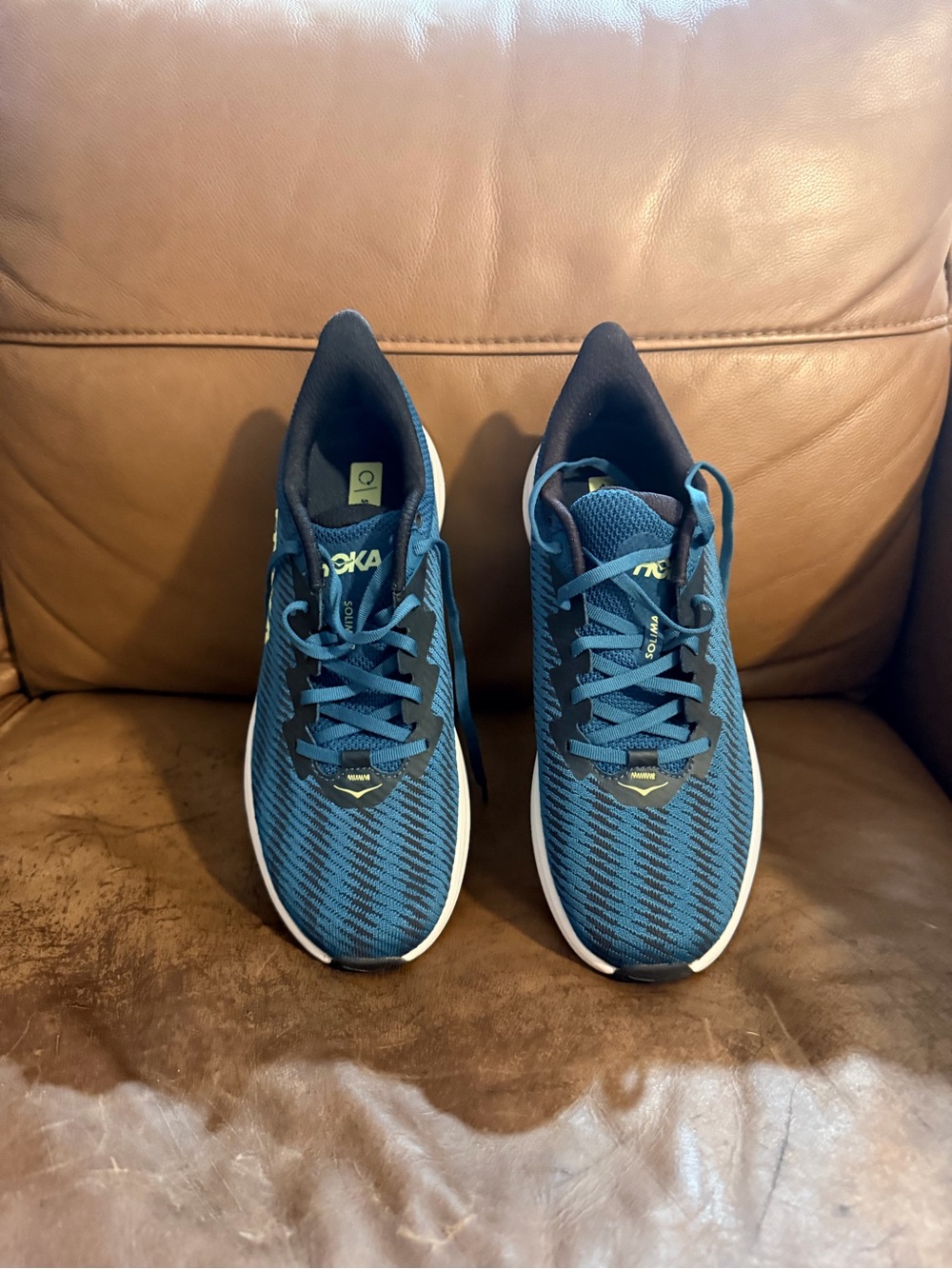 Hoka Men's Teal and Navy Lightweight Running Shoes